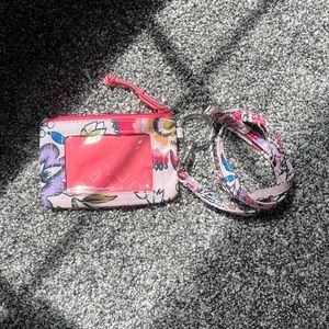Vera Bradley ID wallet with lanyard